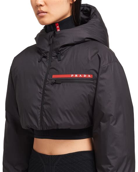 prada queen levels colour block puffer|prada jackets for women.